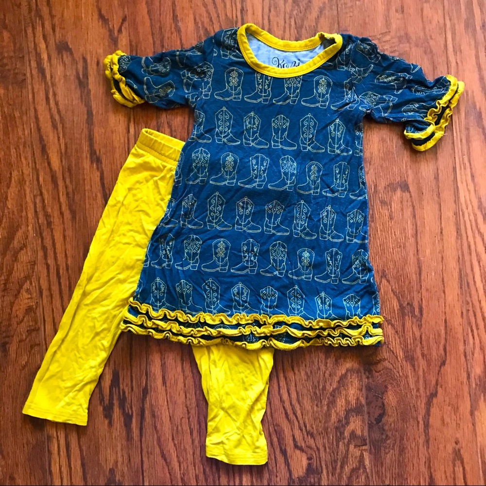 Kozi & Co Cowgirl Boots Tunic Dress w/ Pants